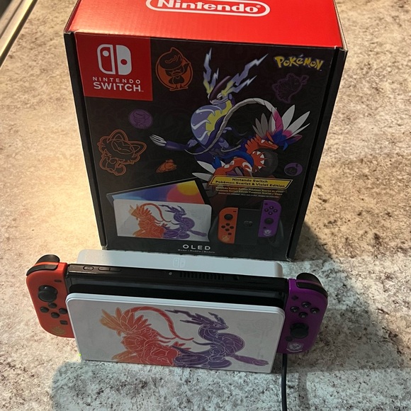 Nintendo Switch Red and Purple Console Special Edition - Picture 1 of 4
